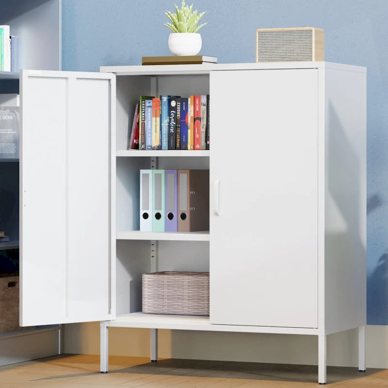 Versatile Metal Storage Cabinet for Various Spaces and Demands