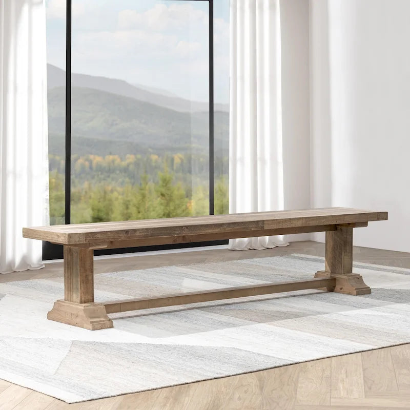 Reclaimed Pine Wood Bench