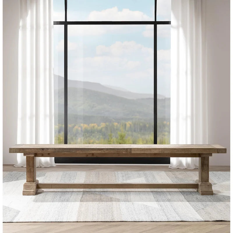 Reclaimed Pine Wood Bench
