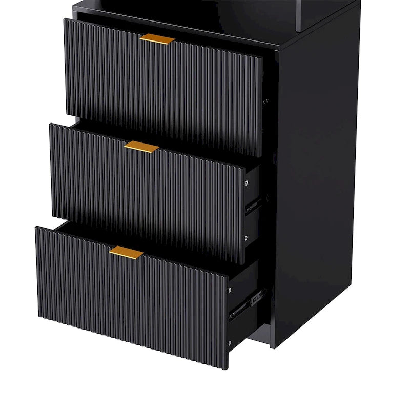 Large Entertainment Wall Unit w/ Large Storage Wall Mounted TV Stand w/ Open Bookshelf Media Cabinet for TVs Up to 70