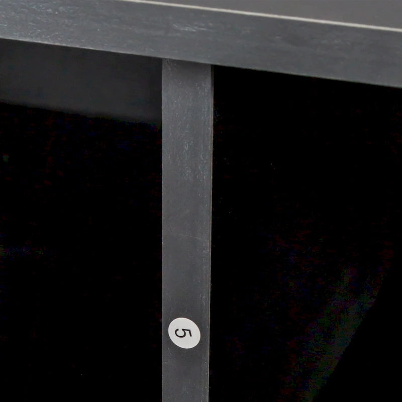 Black 70 TV Stand with Open Storage & Drawers for Living Room