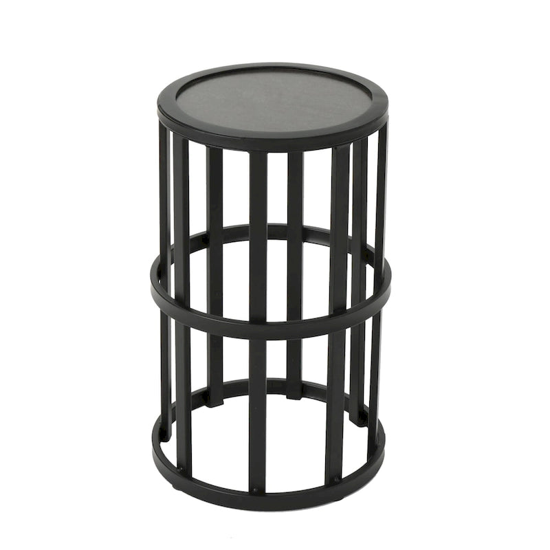 Industrial 11-inch Ceramic Tile Side Table