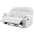 Faux Leather Reclining Loveseat