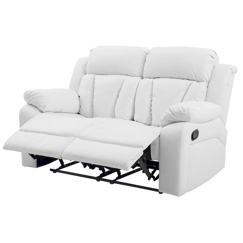 Faux Leather Reclining Loveseat
