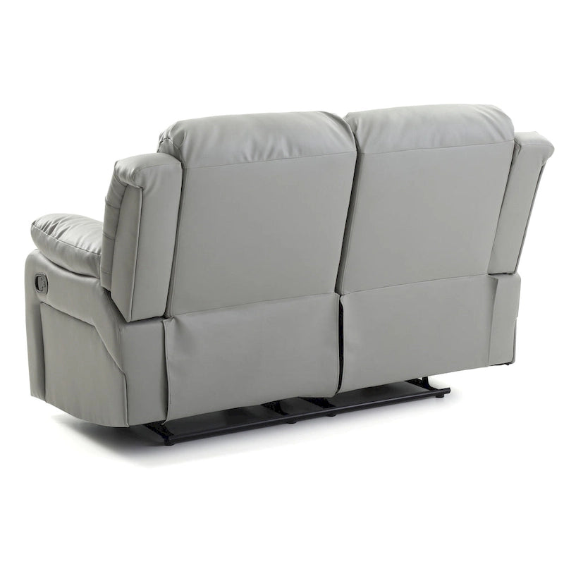 Faux Leather Reclining Loveseat