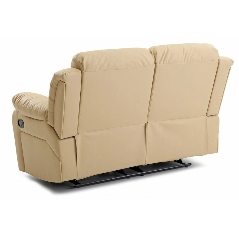 Faux Leather Reclining Loveseat