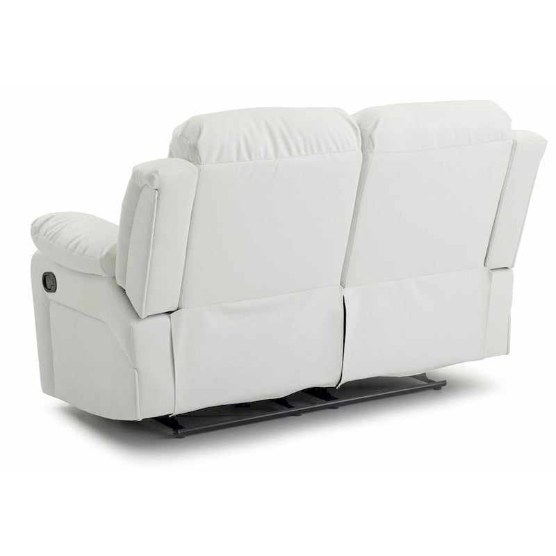Faux Leather Reclining Loveseat