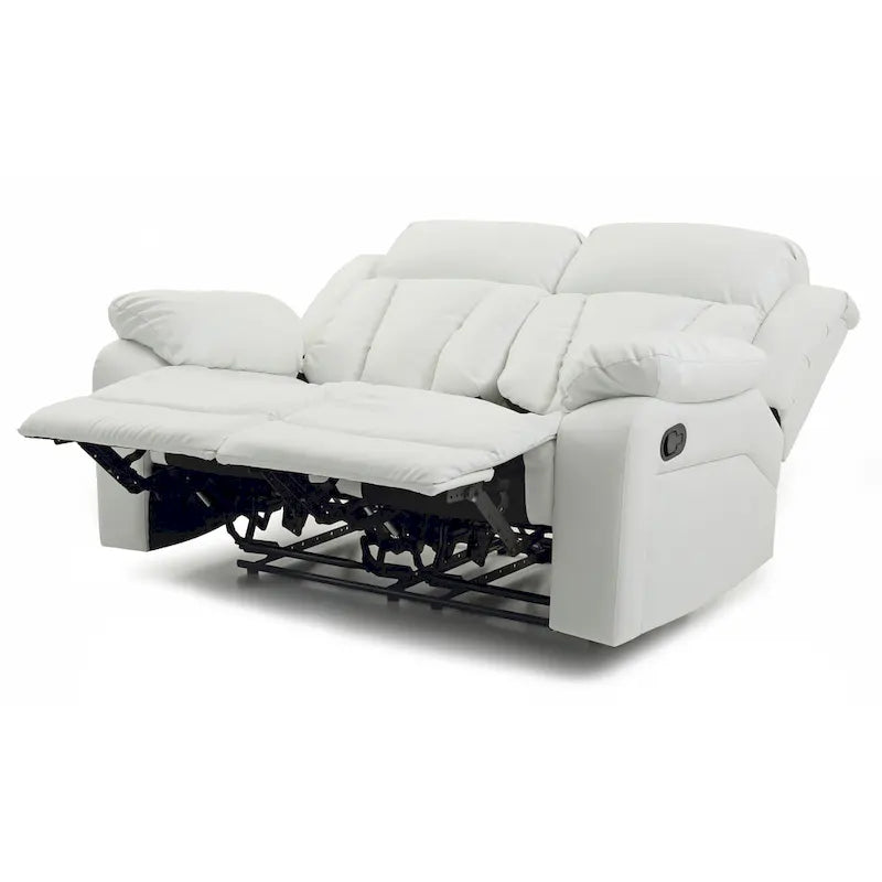 Faux Leather Reclining Loveseat
