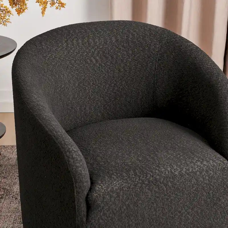 Otočné čalouněné křeslo Boucle s područkami, 32W
