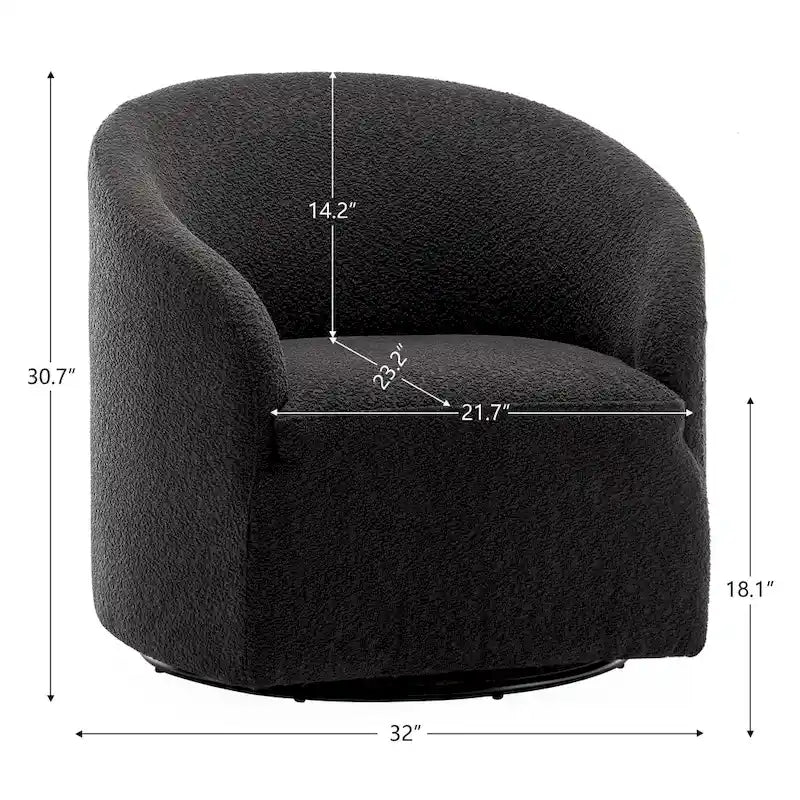 Otočné čalouněné křeslo Boucle s područkami, 32W