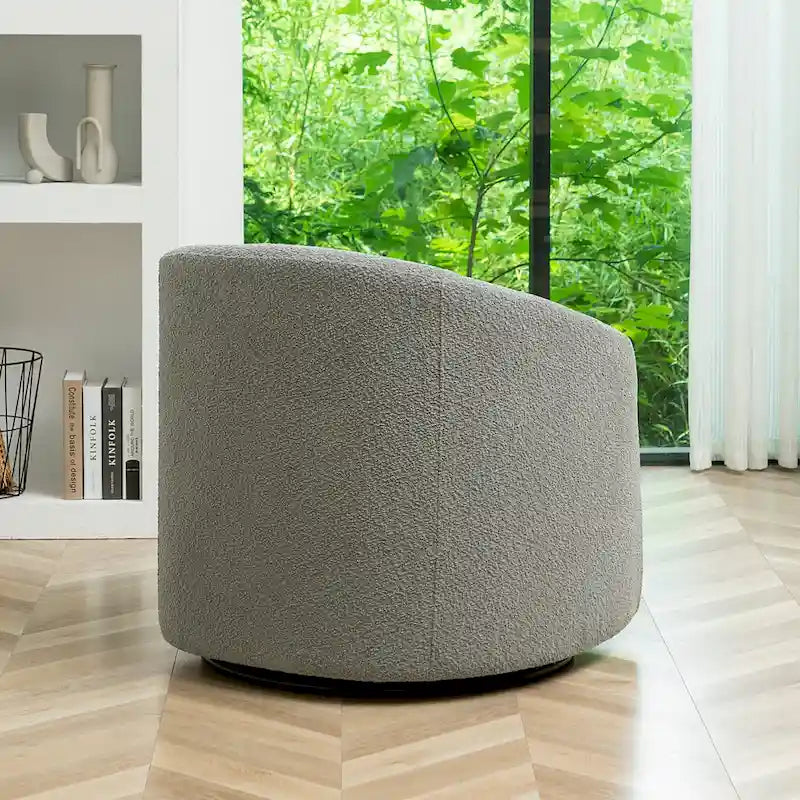 Otočné čalouněné křeslo Boucle s područkami, 32W