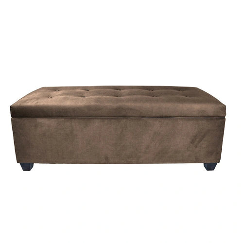 10-Button Tufted Lift-Top Shoe and Linen Storage Bench
