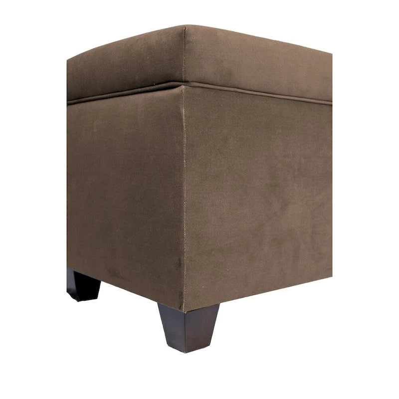 10-Button Tufted Lift-Top Shoe and Linen Storage Bench