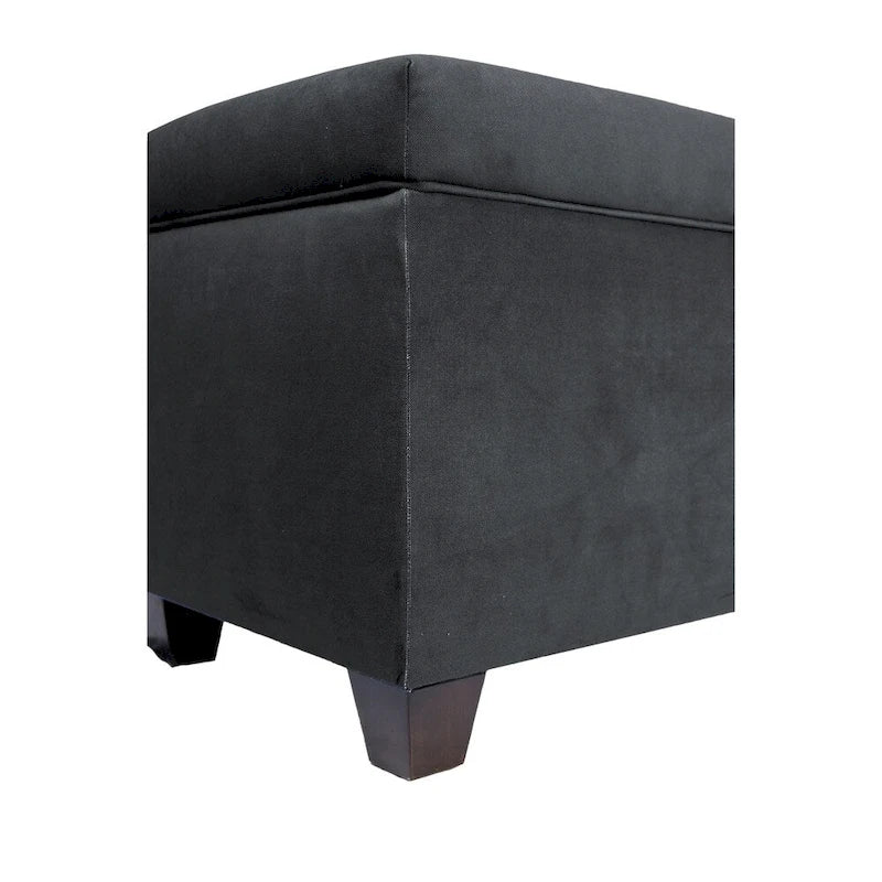 10-Button Tufted Lift-Top Shoe and Linen Storage Bench