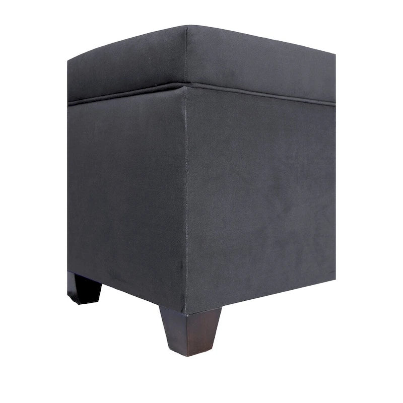 10-Button Tufted Lift-Top Shoe and Linen Storage Bench