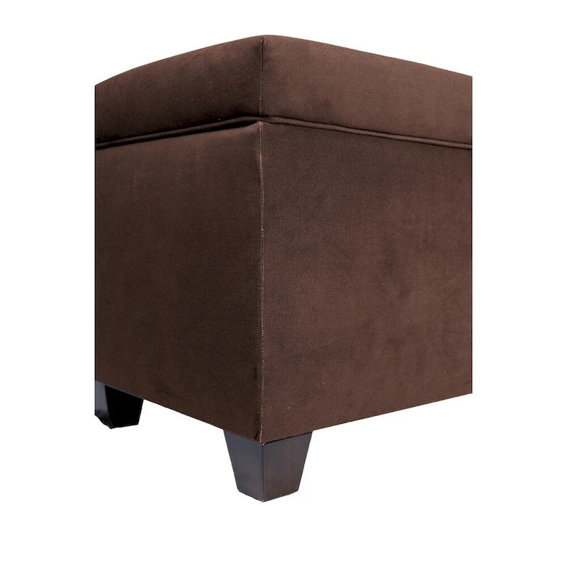 10-Button Tufted Lift-Top Shoe and Linen Storage Bench