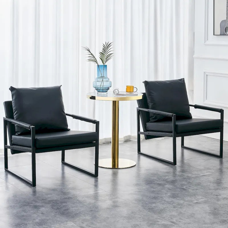 Sada 2 moderních sametových křesel Sling Armchairs