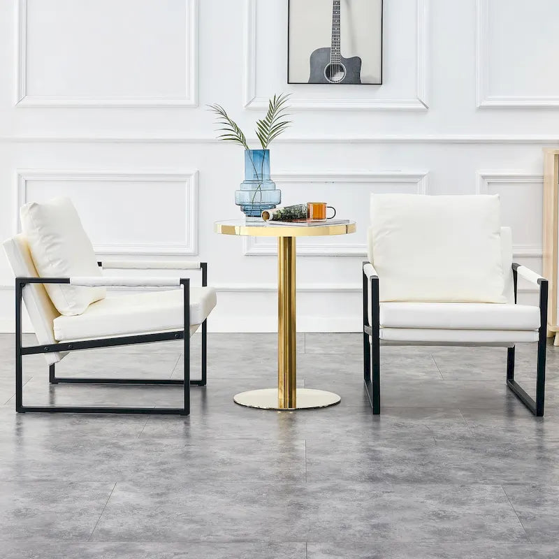 Sada 2 moderních sametových křesel Sling Armchairs