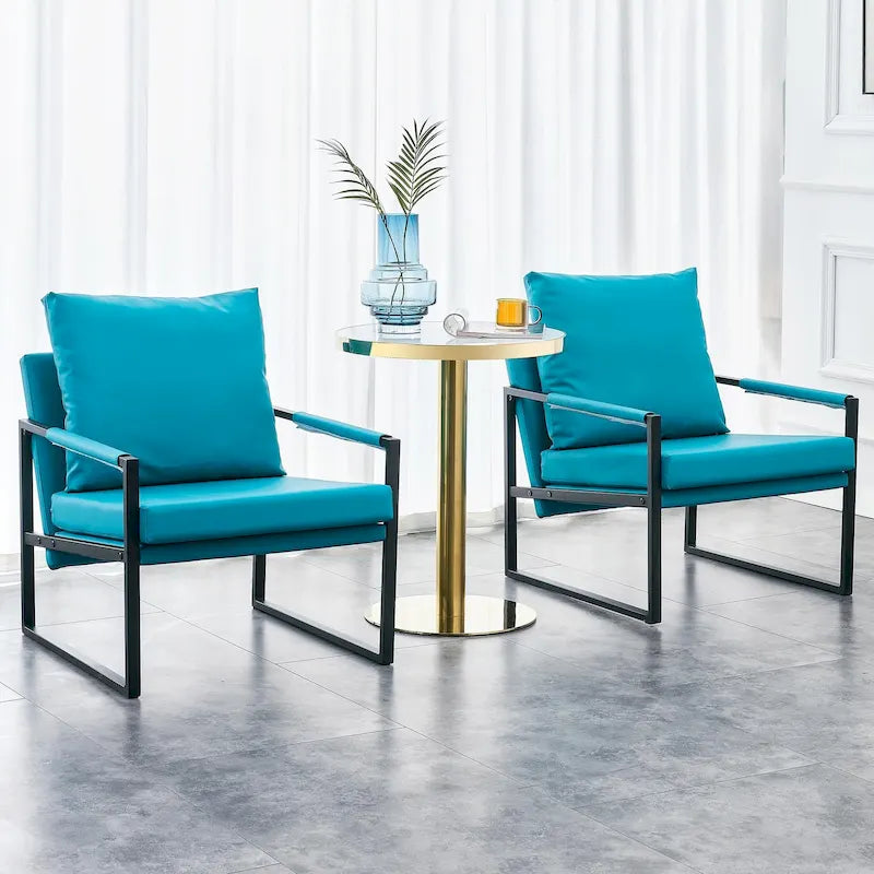 Sada 2 moderních sametových křesel Sling Armchairs