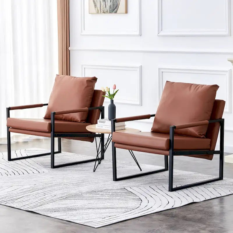 Sada 2 moderních sametových křesel Sling Armchairs