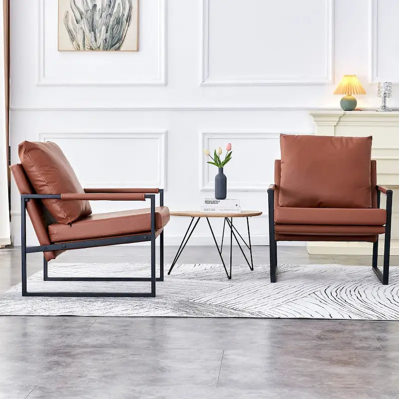 Sada 2 moderních sametových křesel Sling Armchairs