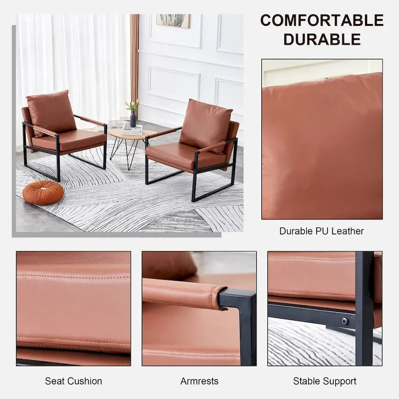 Sada 2 moderních sametových křesel Sling Armchairs