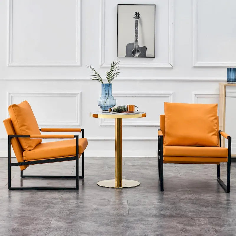 Sada 2 moderních sametových křesel Sling Armchairs