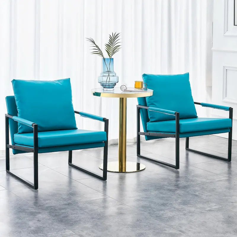 Sada 2 moderních sametových křesel Sling Armchairs