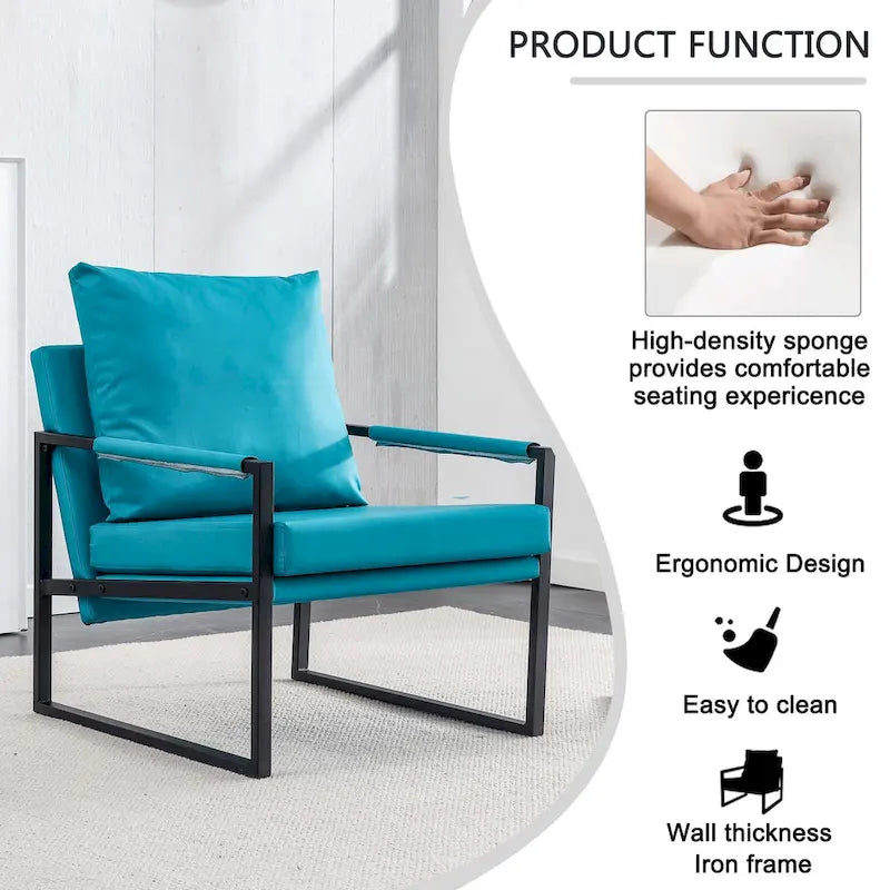 Sada 2 moderních sametových křesel Sling Armchairs