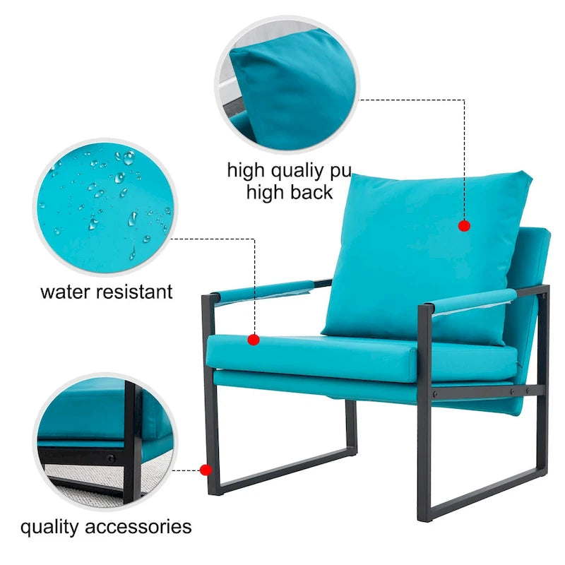 Sada 2 moderních sametových křesel Sling Armchairs