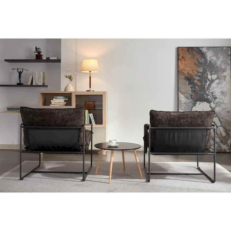 Sada 2 moderních sametových křesel Sling Armchairs