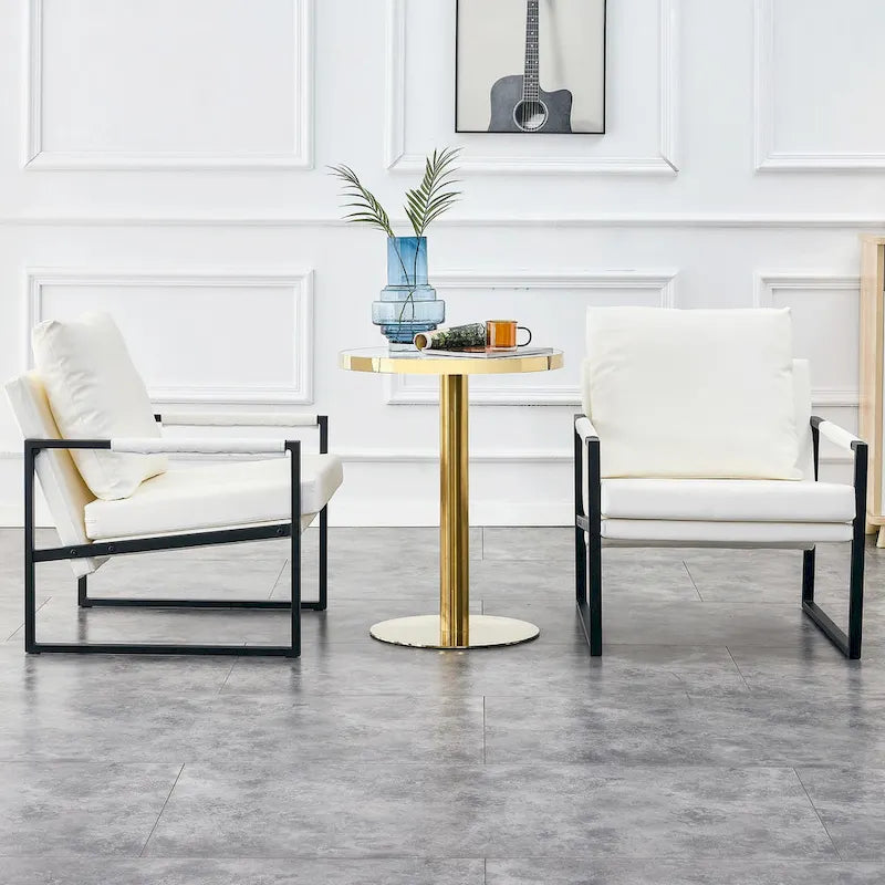 Sada 2 moderních sametových křesel Sling Armchairs