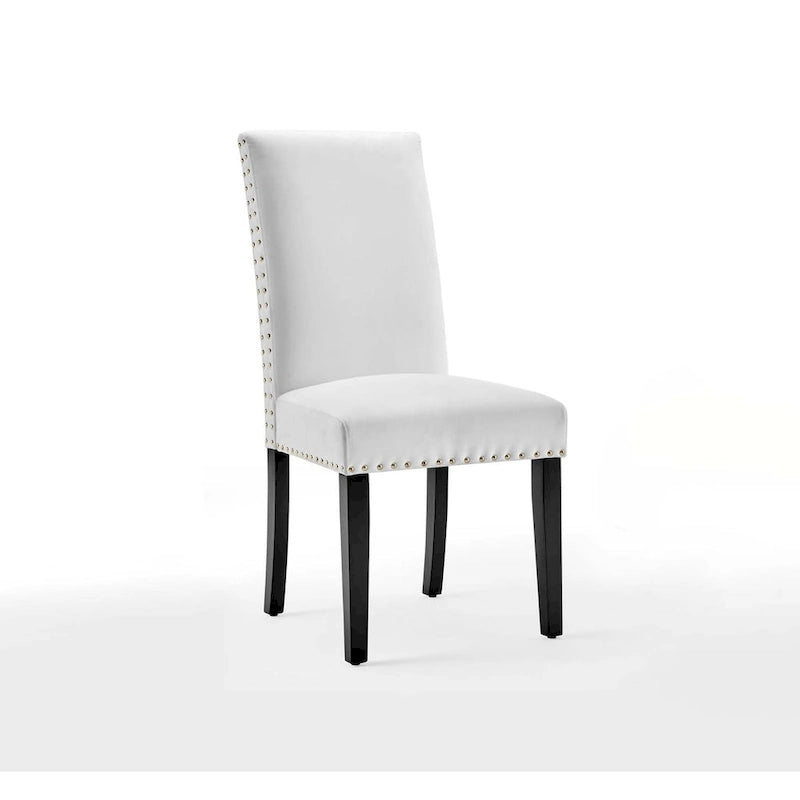 Velvet Nailhead Trim Dining Side Chairs (Set of 2)