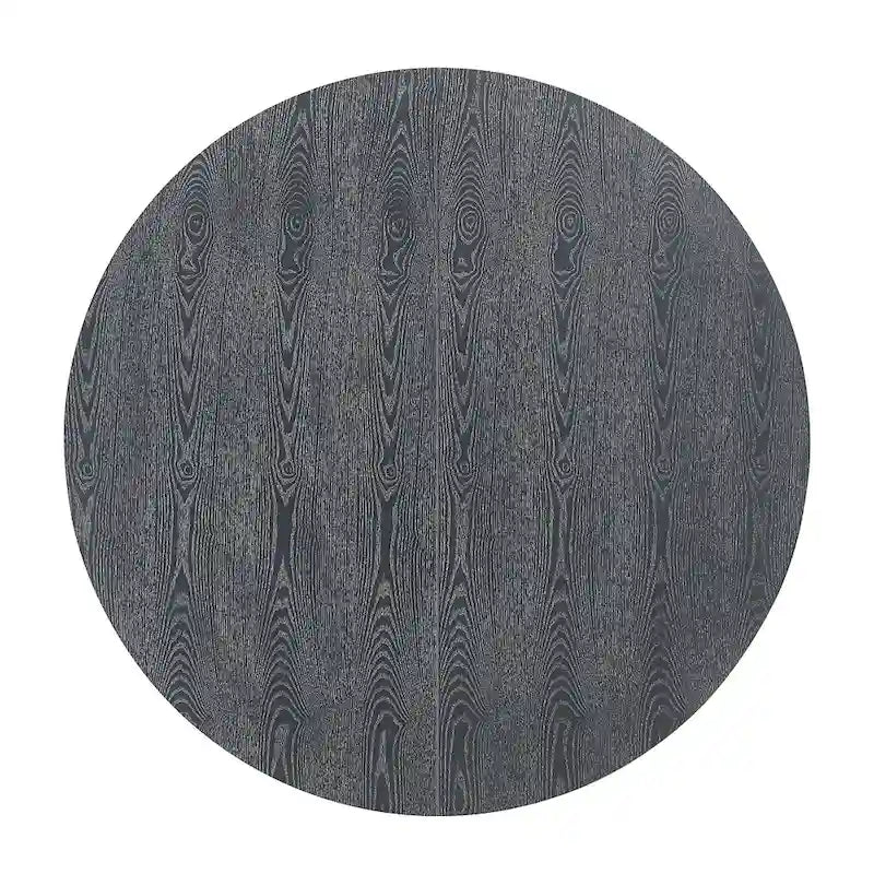 Expandable Round Wood Dining Table with Pedestal Base