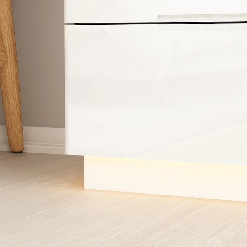 5-Drawer High Gloss Chest with LED Light