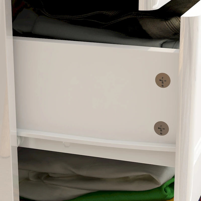 5-Drawer High Gloss Chest with LED Light