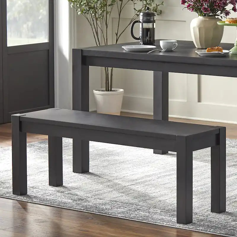 Rustic Dining Bench in Driftwood or Black Finish