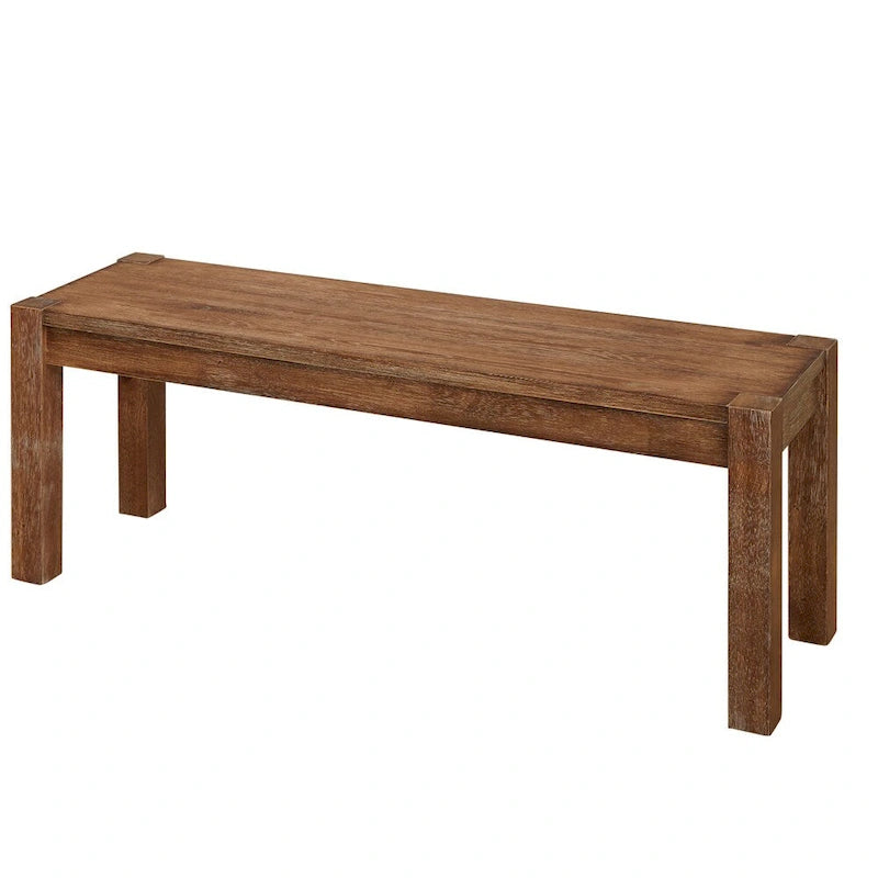 Rustic Dining Bench in Driftwood or Black Finish