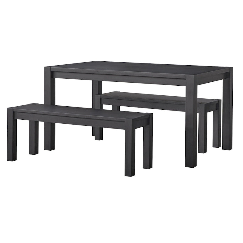Rustic Dining Bench in Driftwood or Black Finish