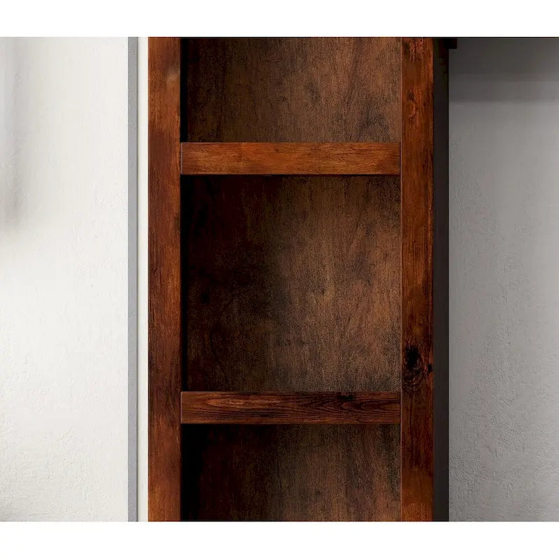 78-Inch High Left Pier Cabinet, No Assembly Required, Whiskey Finish