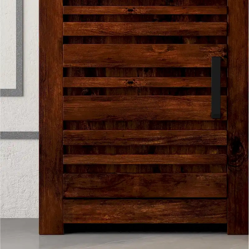 78-Inch High Left Pier Cabinet, No Assembly Required, Whiskey Finish