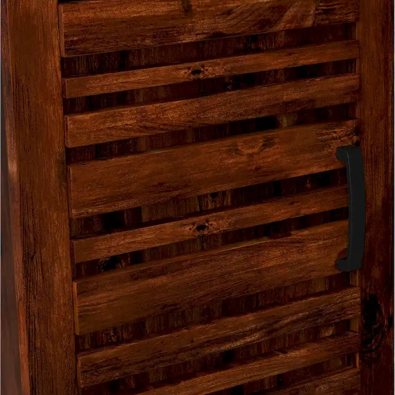 78-Inch High Left Pier Cabinet, No Assembly Required, Whiskey Finish