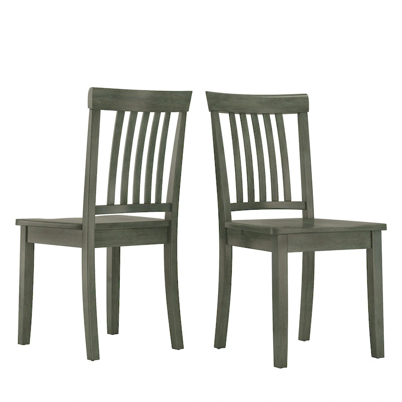 Slat Back Dining Chairs (Set of 2)