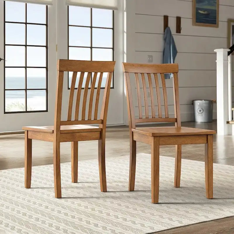 Slat Back Dining Chairs (Set of 2)