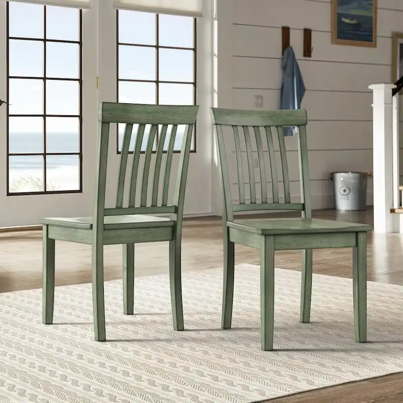 Slat Back Dining Chairs (Set of 2)