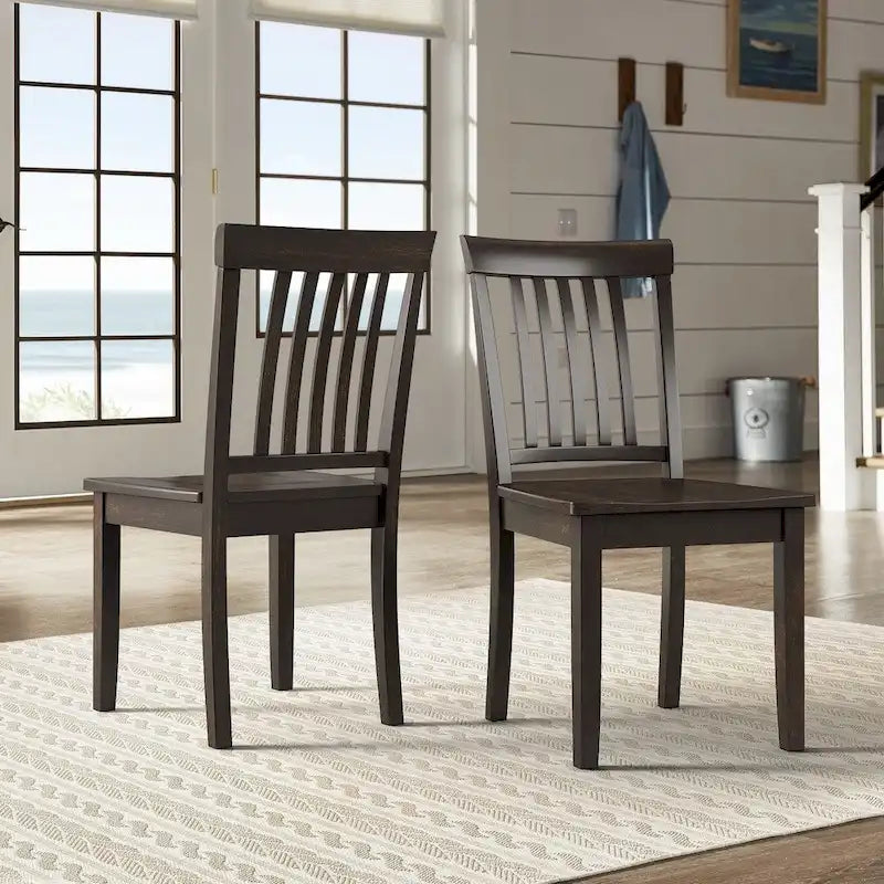 Slat Back Dining Chairs (Set of 2)