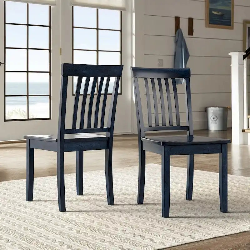 Slat Back Dining Chairs (Set of 2)