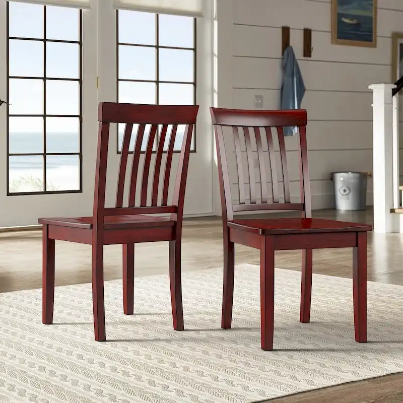 Slat Back Dining Chairs (Set of 2)