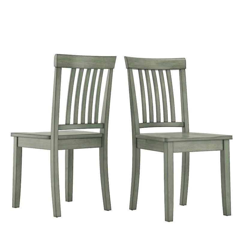 Slat Back Dining Chairs (Set of 2)