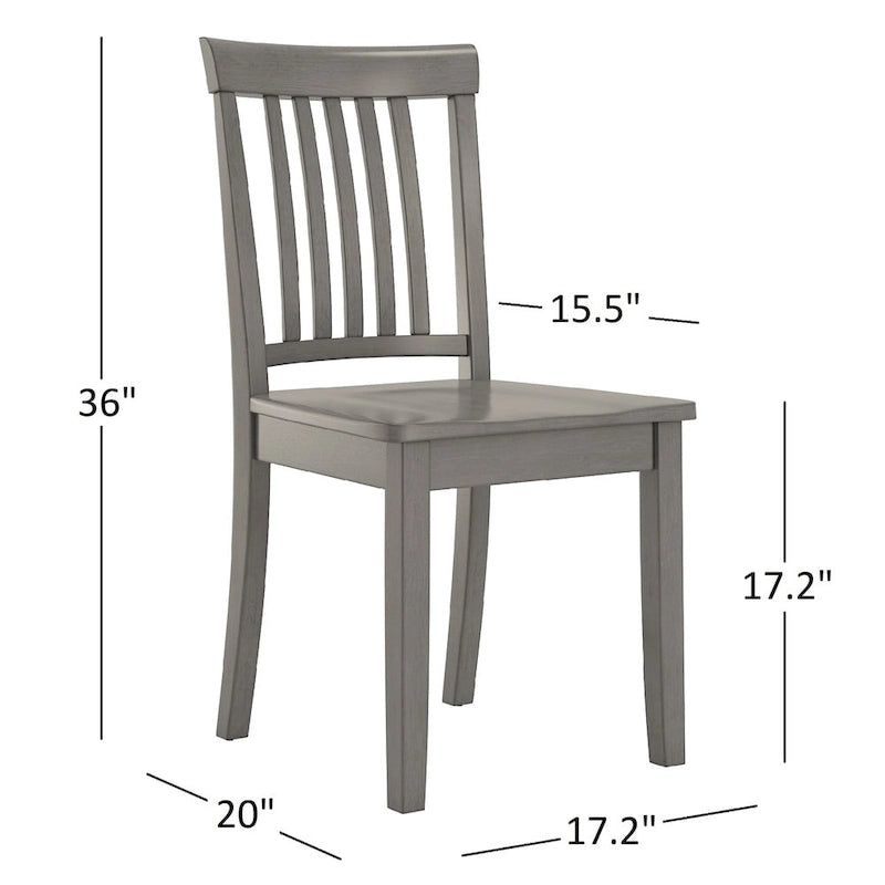 Slat Back Dining Chairs (Set of 2)